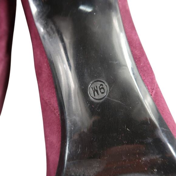 Calvin Klein Shoes Womens 9 Pump Booties Pointed Toe Suede Career Fashion Purple - Picture 15 of 16